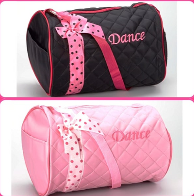 Dance Print Polka Dot Barrel Bag with Personalization (DB17)