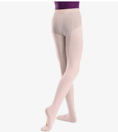 TS95 Child Mesh Seamed Convertible Tights in Pink