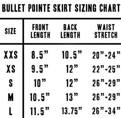 Pre-Pro Bullet Pointe Skirt in White